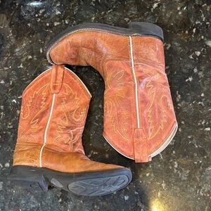 Old West Leather Cowboy Boots! Youth 2
